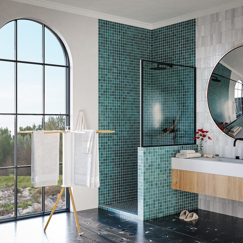 SmartRack dans la salle de bain avec des bras en hêtre – hêtre laqué classe 1. 